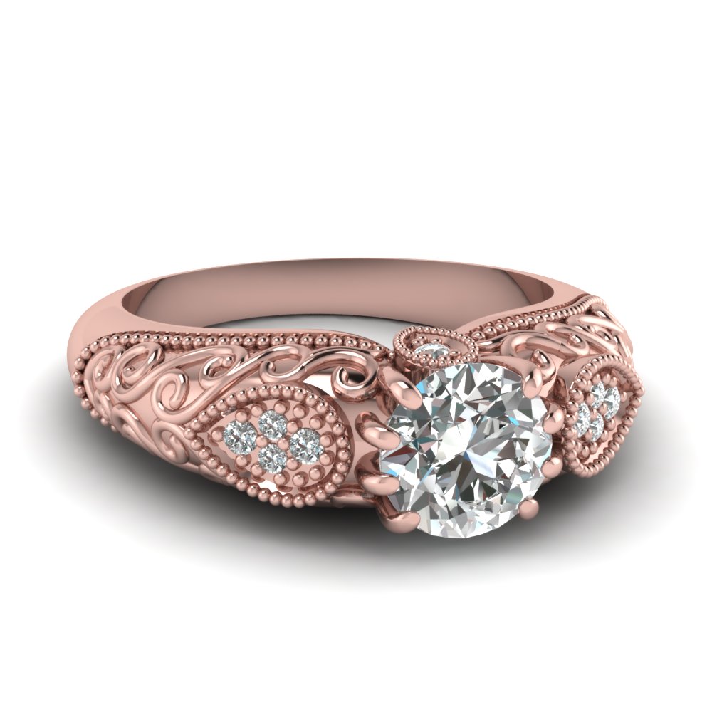 rose-gold-round-white-diamond-engagement-wedding-ring-in-pave-set ...