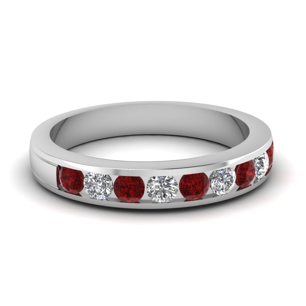 white-gold-round-red-ruby-linear-elegance-wedding-band-with-white ...