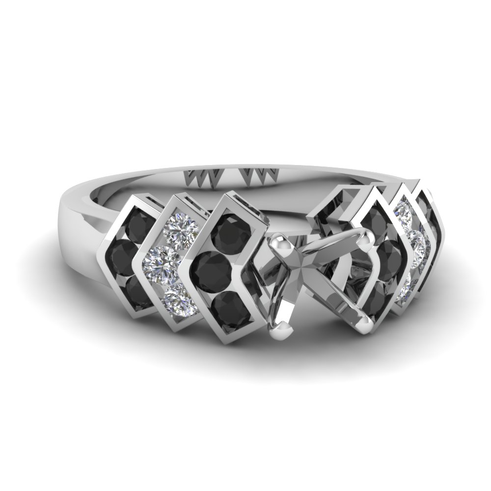 Platinum Heirloom Ring Setting without Center Stone