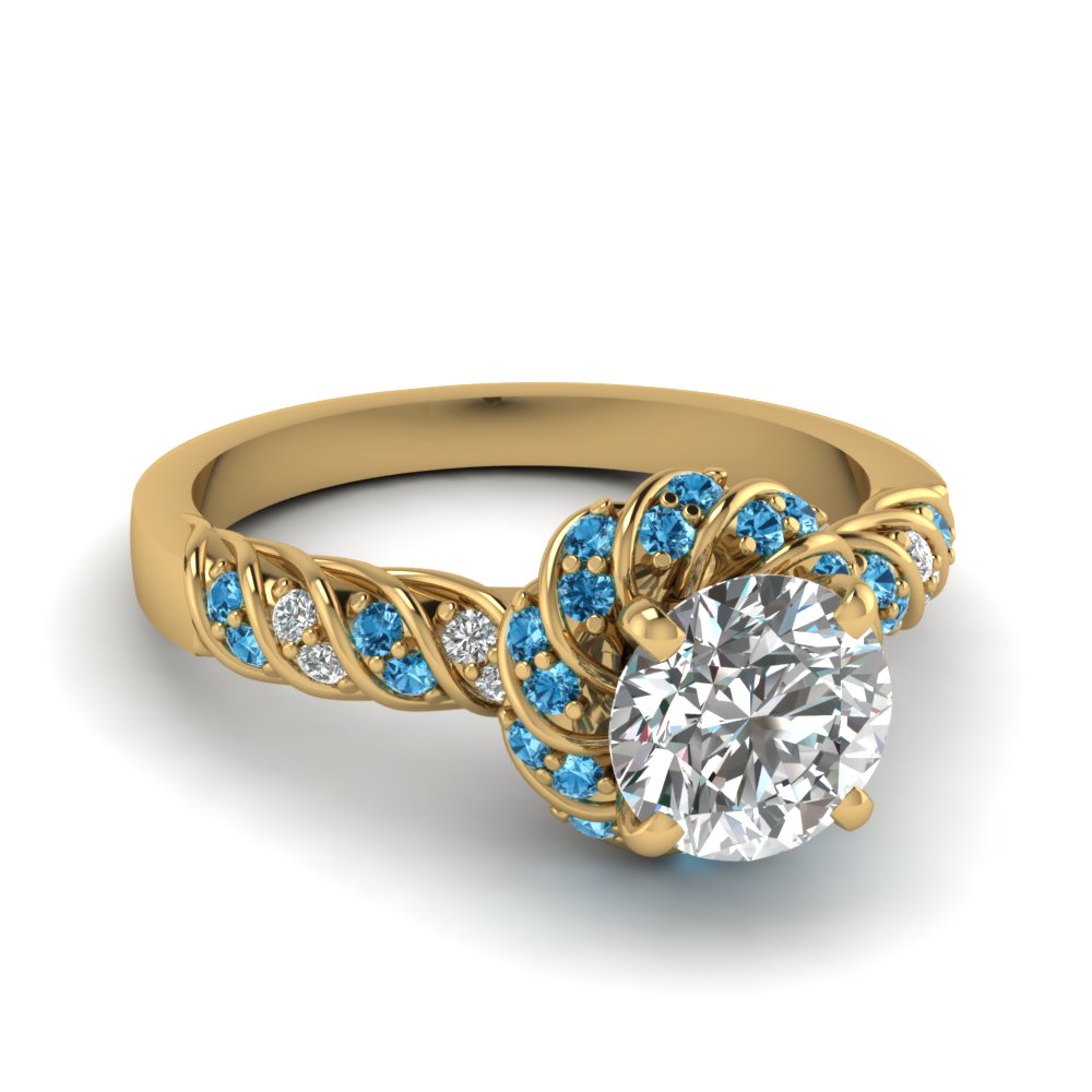 yellow-gold-round-white-diamond-engagement-wedding-ring-with-ice-blue ...